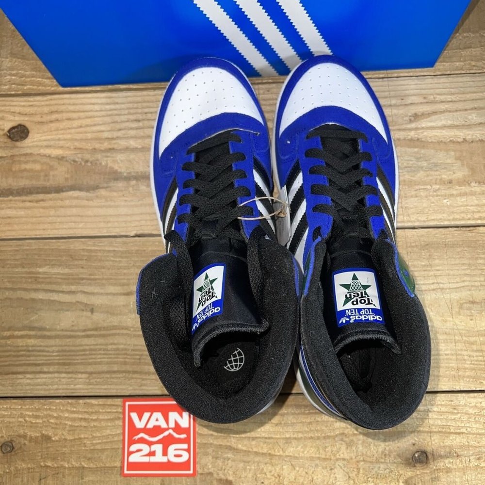 NEW: Men's Adidas Top Ten RB Basketball Shoes: Blue/Green/Black FZ6199 - Picture 5 of 8